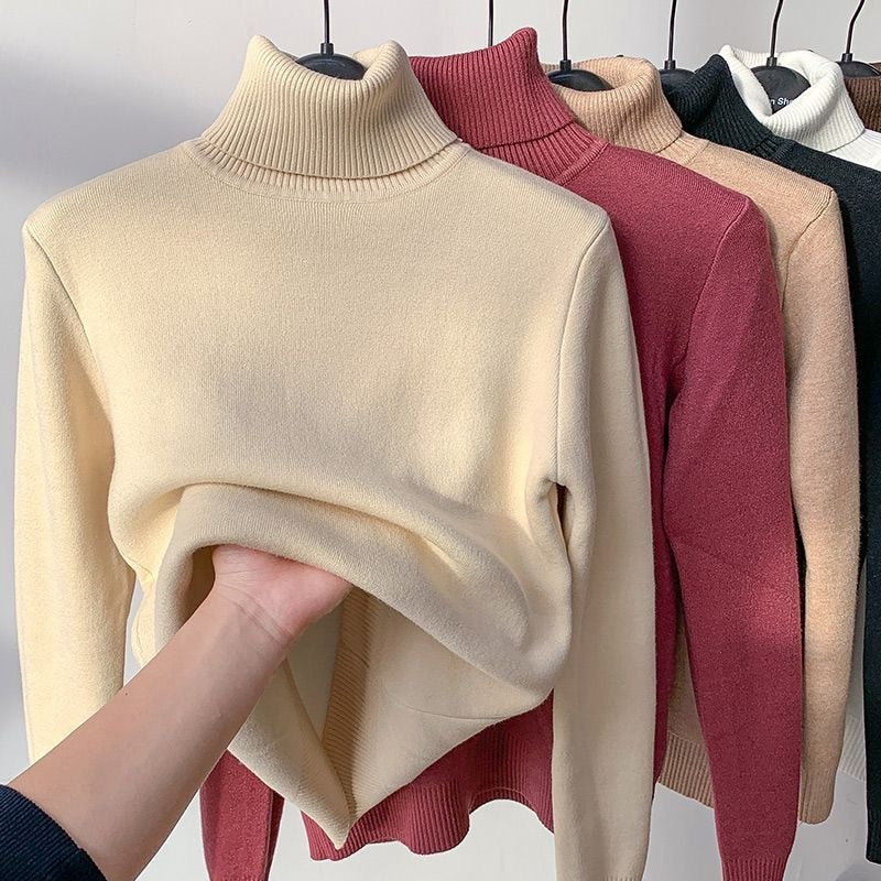 Blusa Pullover Winter Forrada Peluciada Soft Premium - Suéter Feminina Básica Segunda Pele Site Calanto